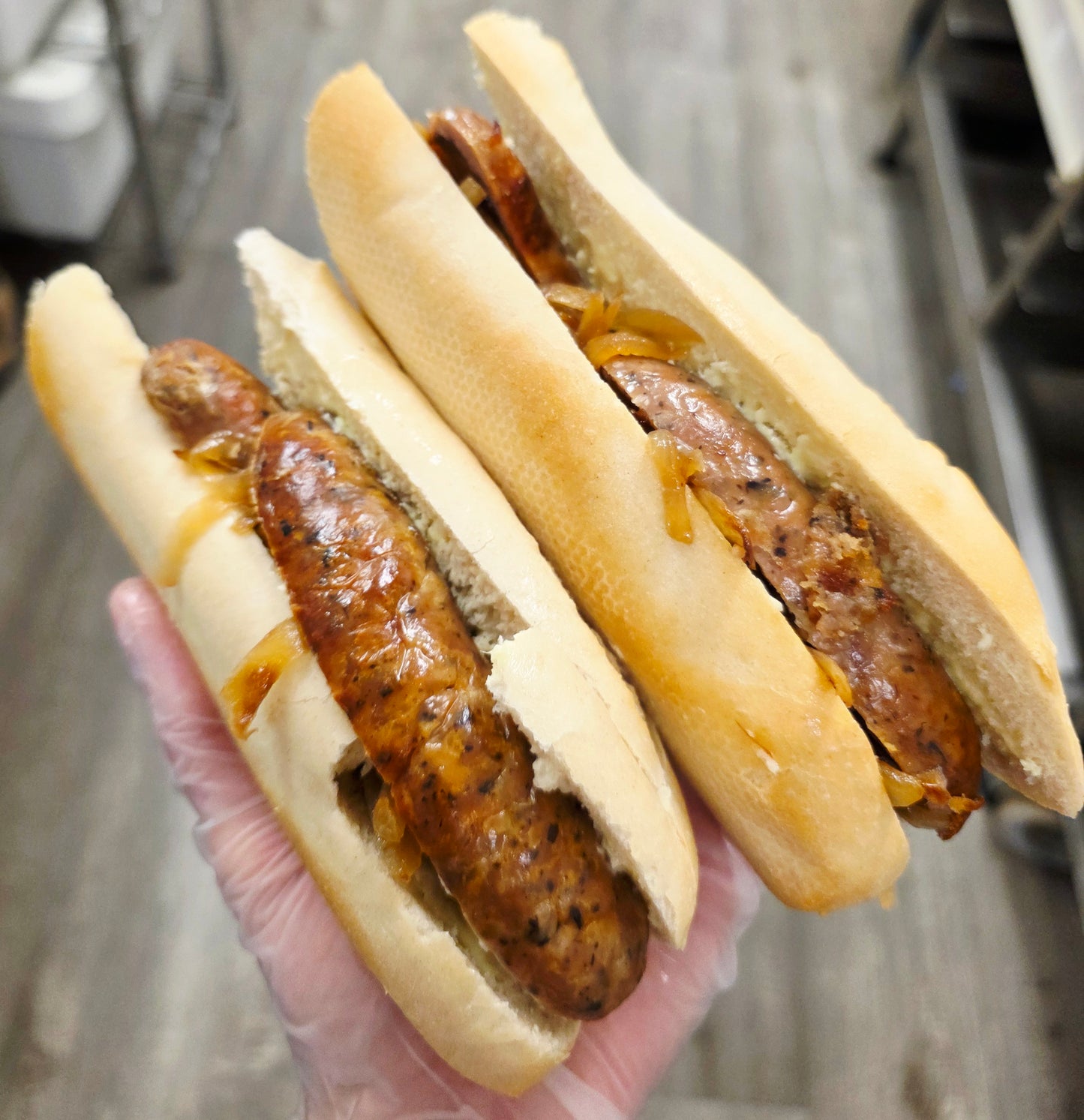 MONTHLY SPECIAL: Sausage & Caramelised Onion Baguette