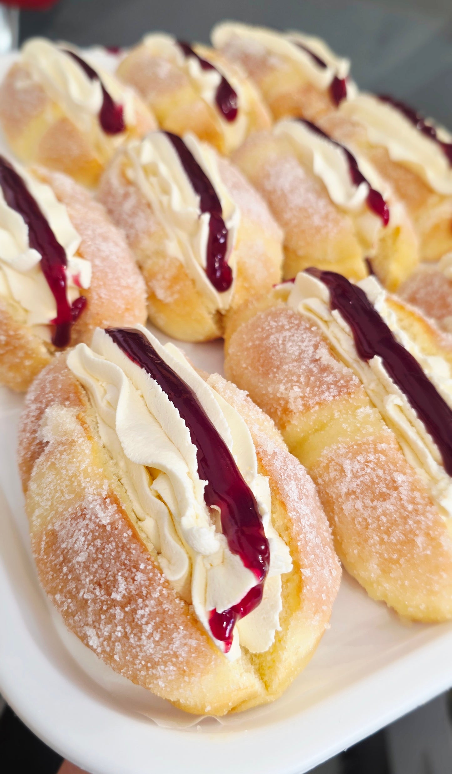 Jam and Cream Bun - Easter Pre Order
