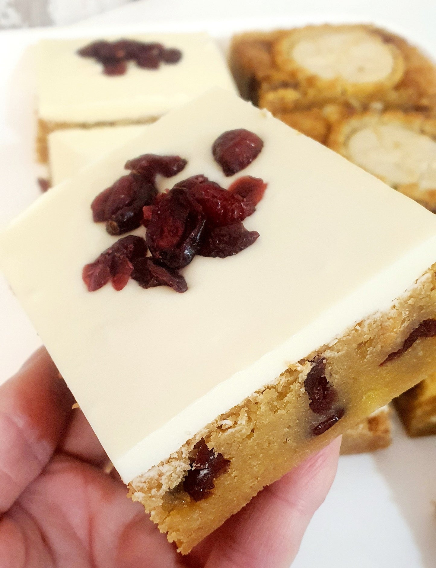 White Chocolate & Cranberry Blondie - Xmas Week Pre Order