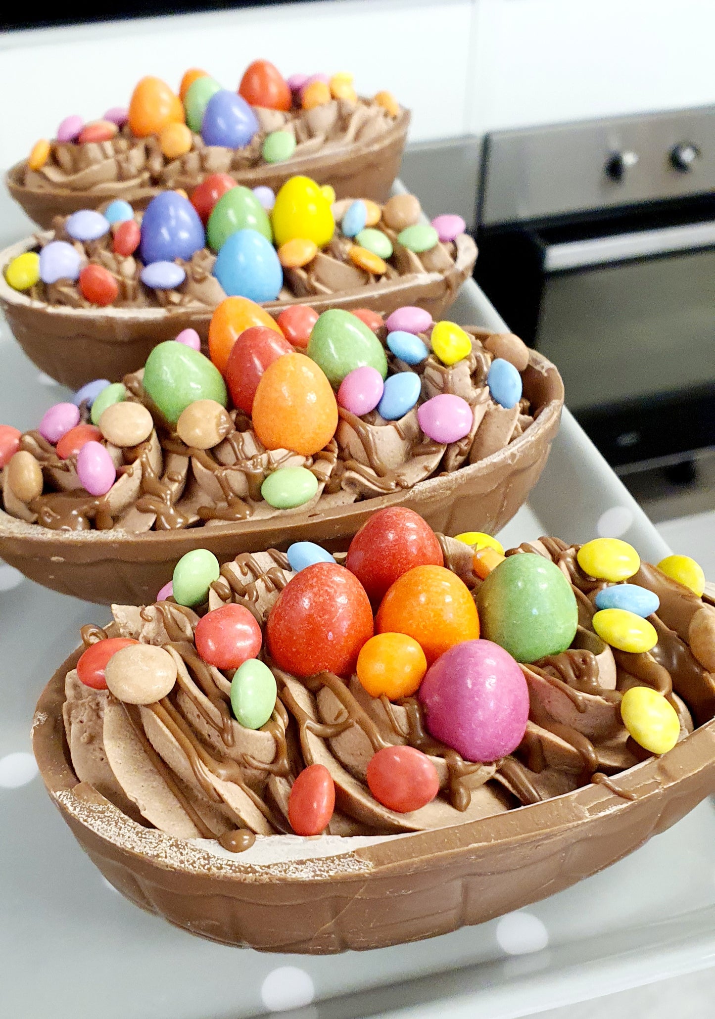 Half Egg Cheesecake - Smarties - Easter Pre Order