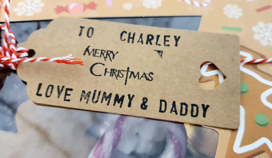 Festive Hand Stamped Gift Tag - AVAILABLE 1-24 DECEMBER