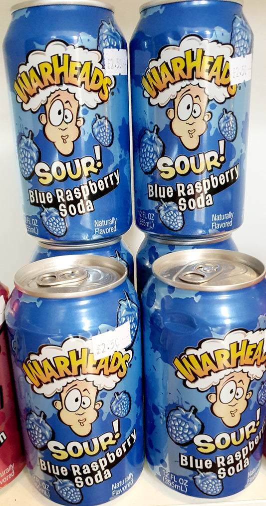 Warheads Sour 355ml - Blue Raspberry Soda